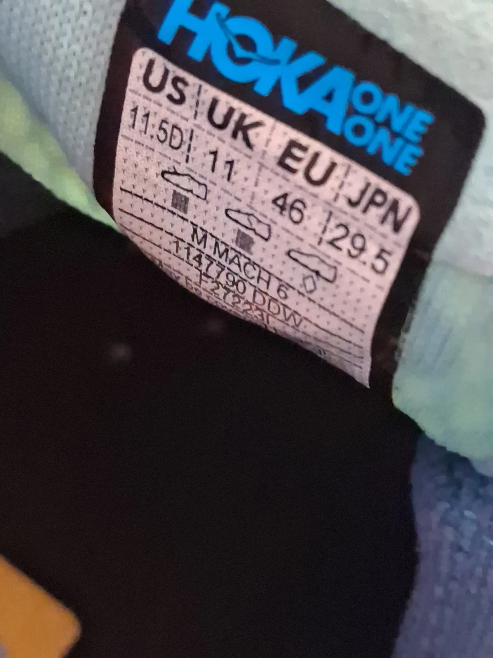 Hoka One One Blue and Teal Running Shoes